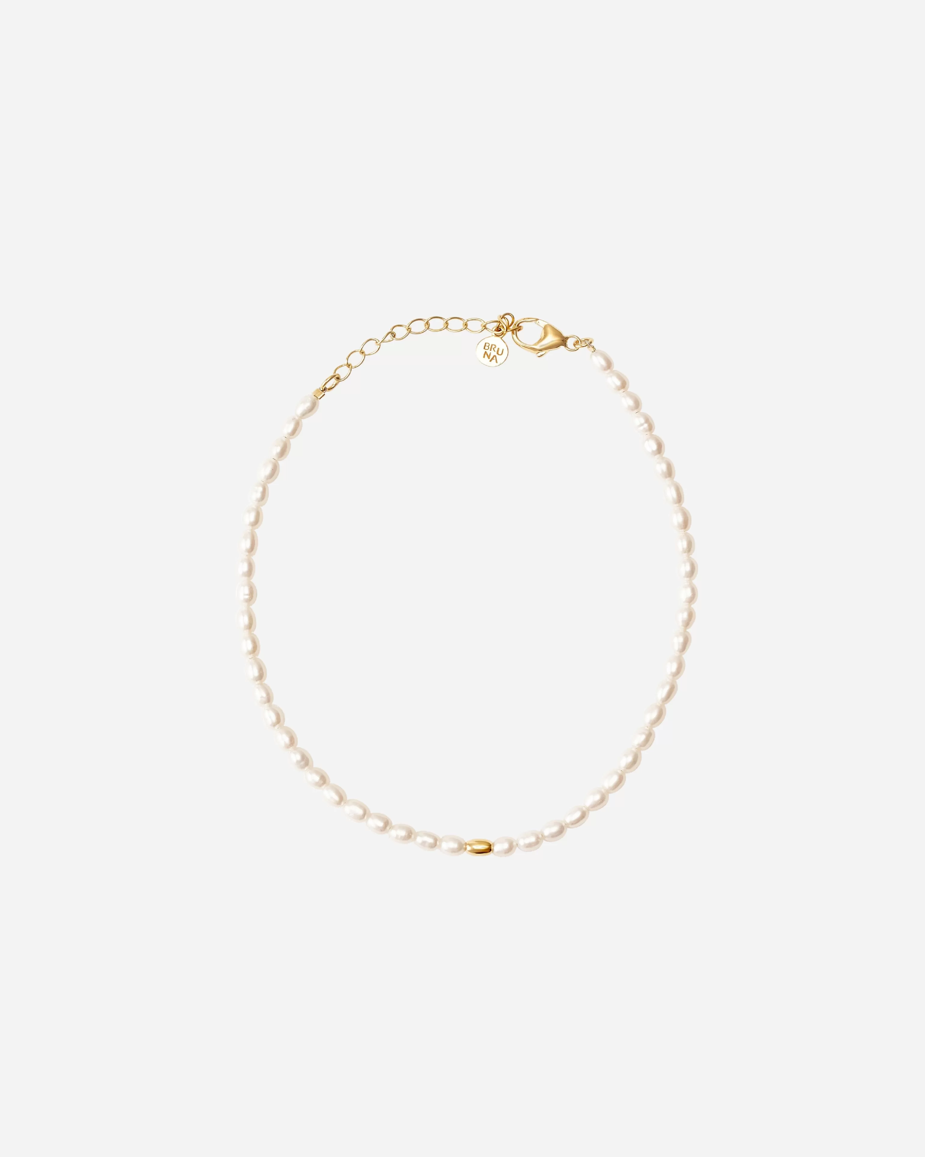 BRUNA The Label Fußkettchen Mit Perlen^Antibes Anklet 18k Gold Vermeil & Perlen