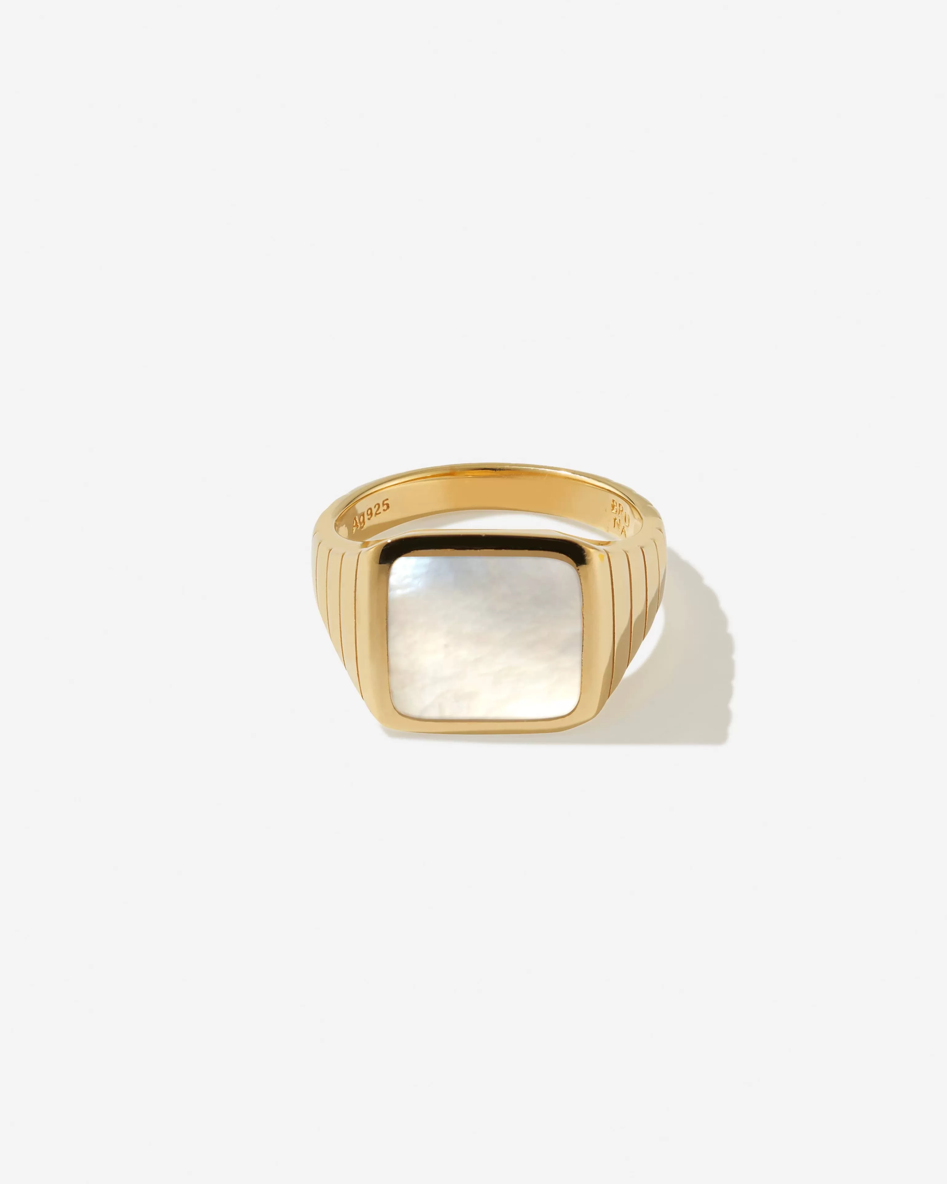 BRUNA The Label Siegel | Edelsteine^Avino Pearl Ring 18k Gold Vermeil & Perlen