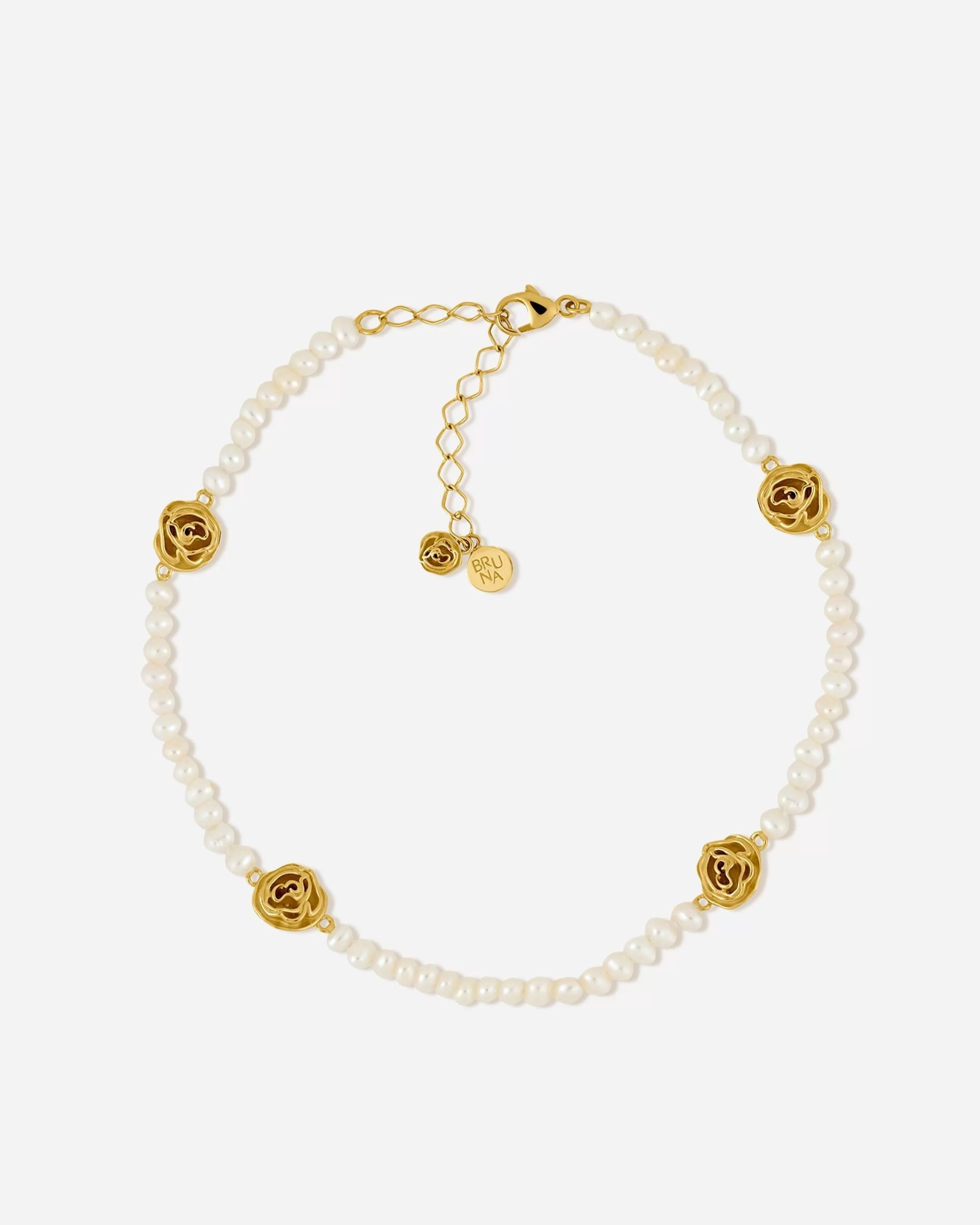 BRUNA The Label Fußkettchen Mit Perlen^Basque Anklet 18k Gold Vermeil & Perlen