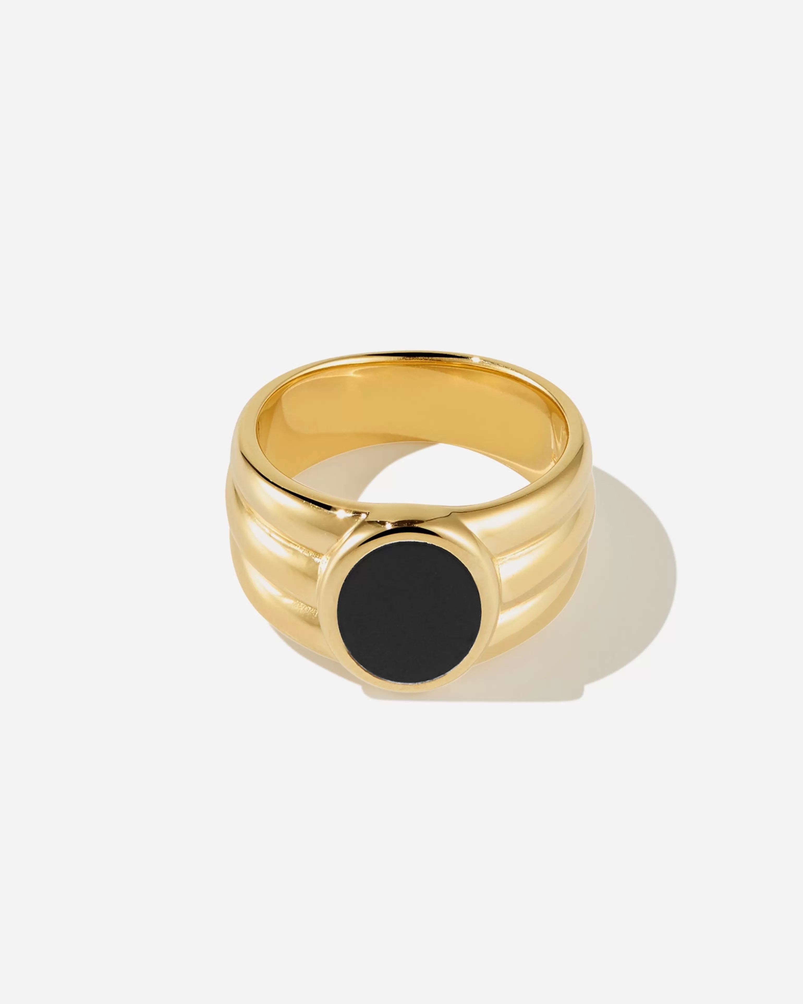 BRUNA The Label Edelsteine | Statement^Benevento Onyx Ring 18k Gold Vermeil & Edelsteine