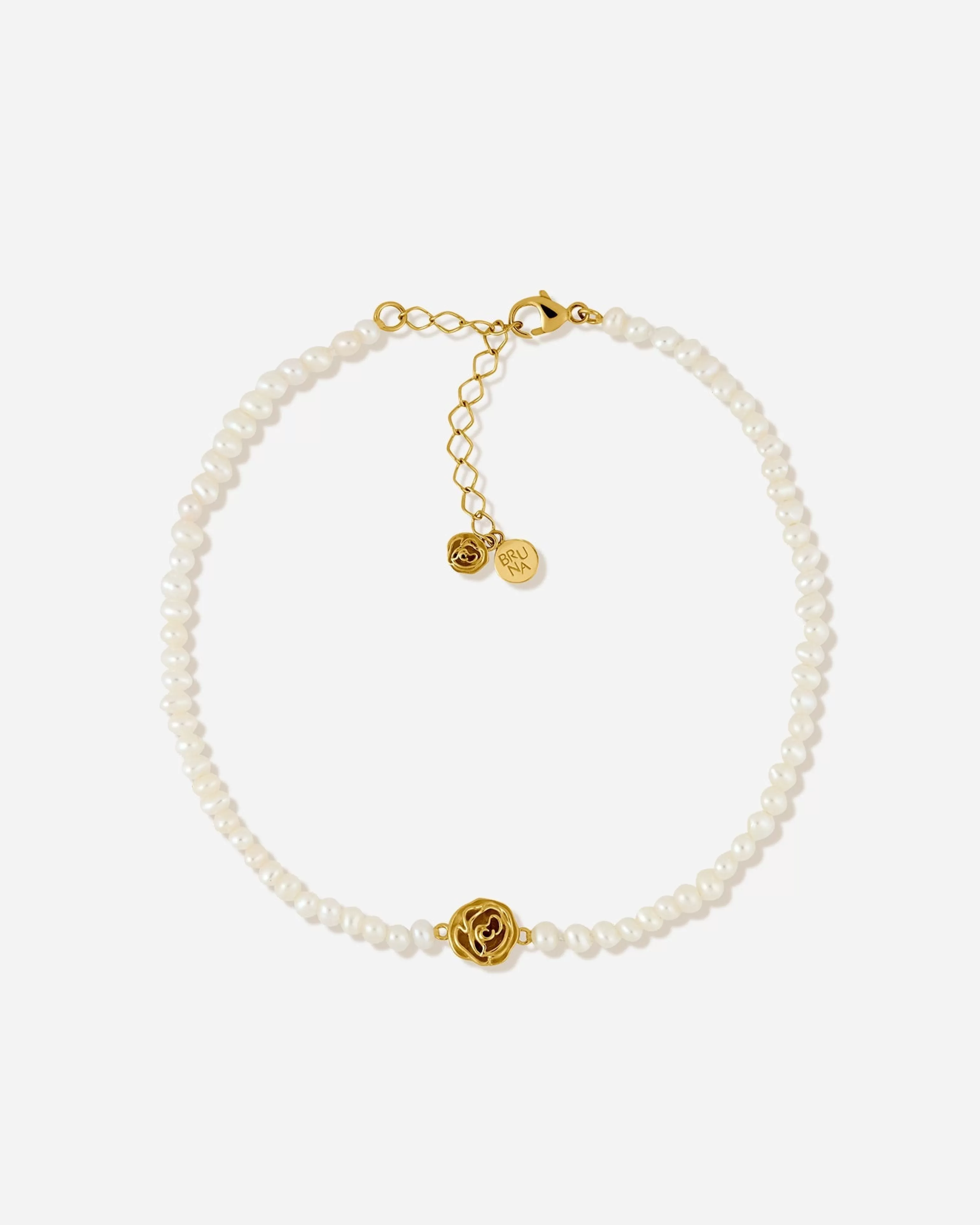 BRUNA The Label Fußkettchen Mit Perlen^Biarritz Anklet 18k Gold Vermeil & Perlen