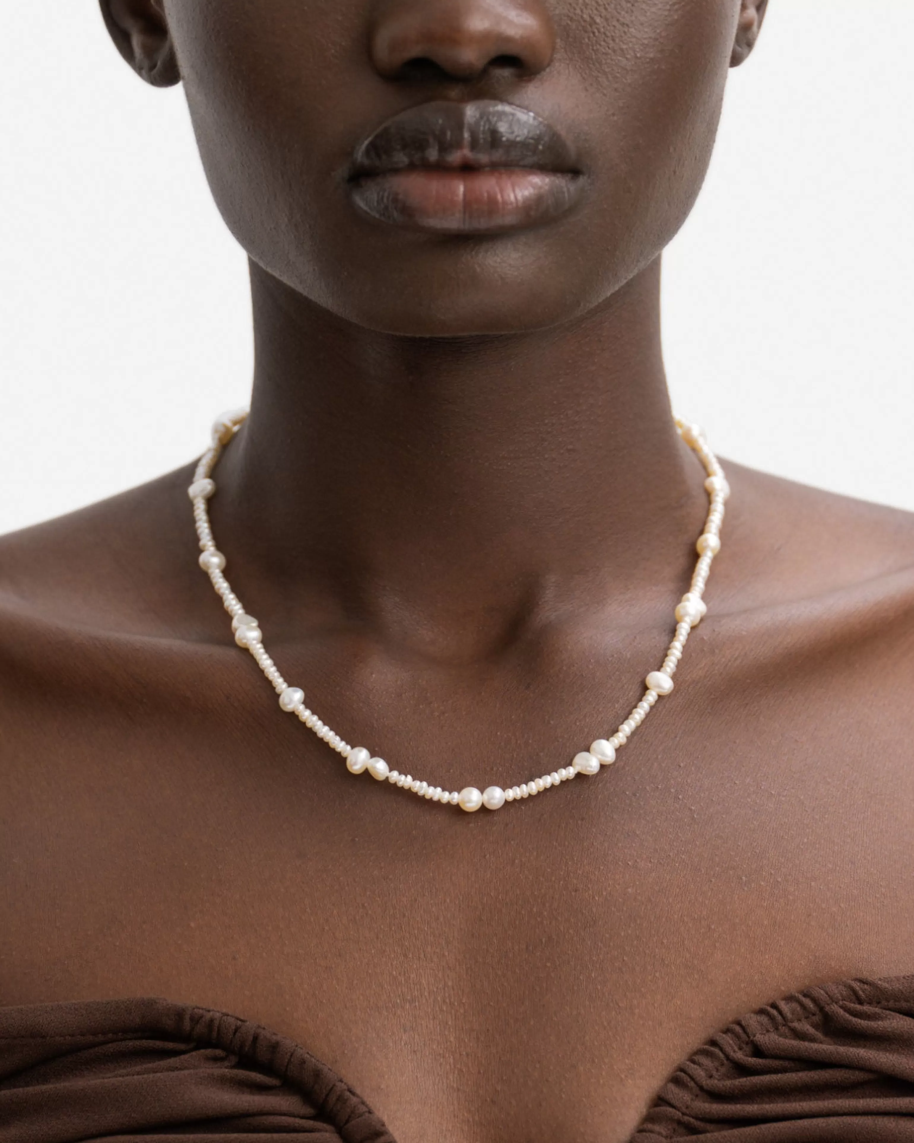 BRUNA The Label Perlen^Borchia Necklace 18k Gold Vermeil & Perlen