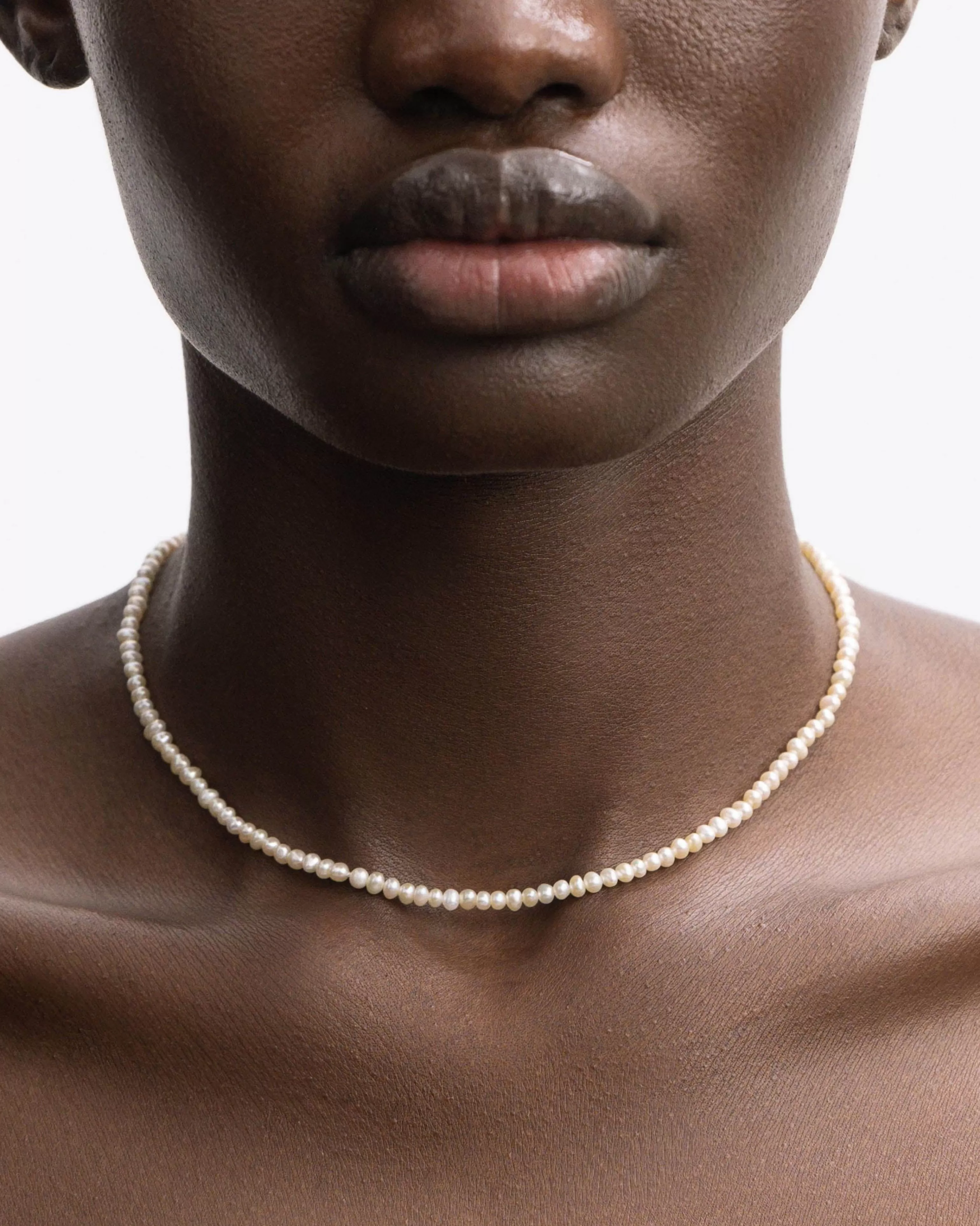 BRUNA The Label Perlen | Choker^Chantilly Choker 18k Gold Vermeil & Perlen