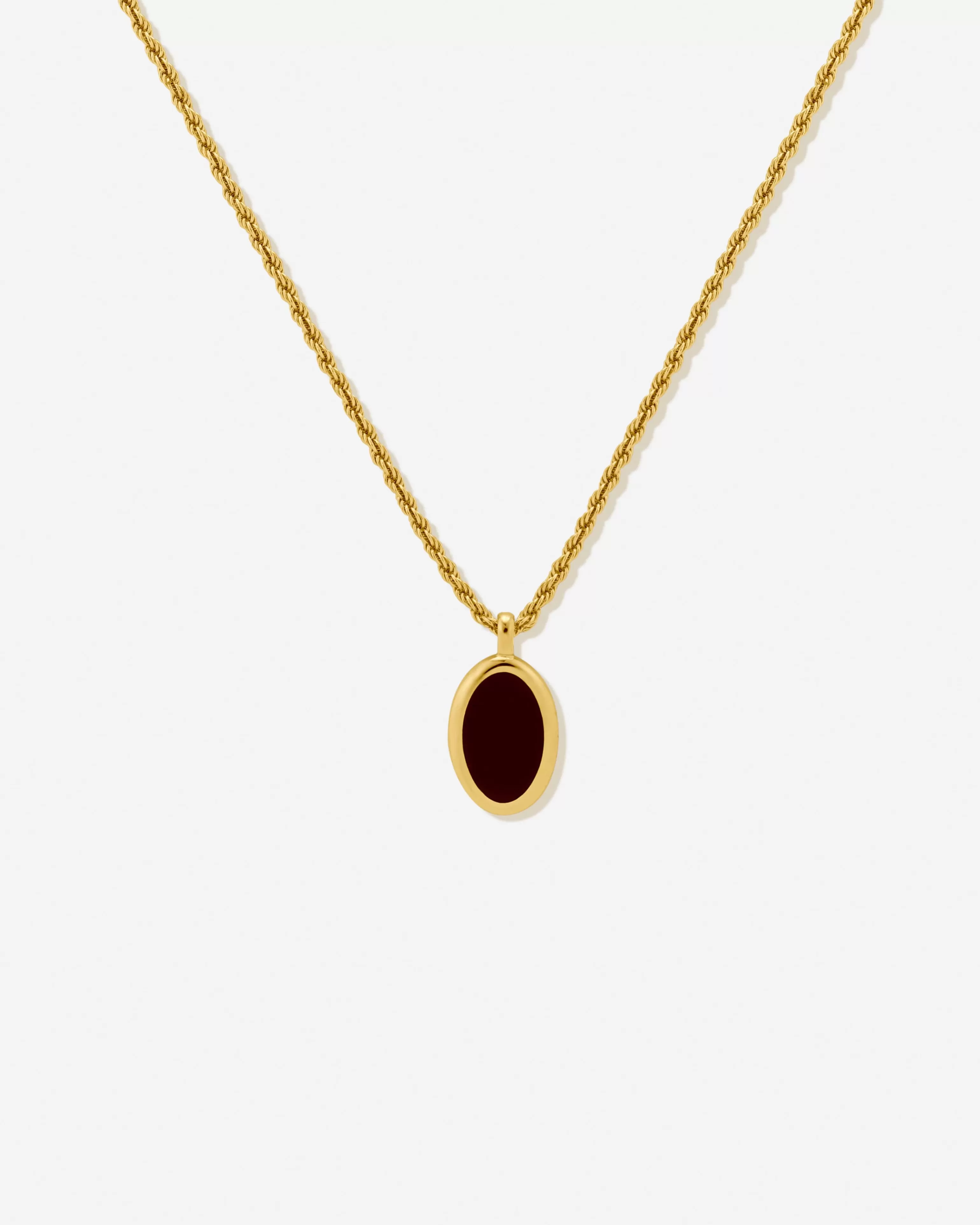 BRUNA The Label Charms^Como Onyx Necklace 18k Gold Vermeil & Edelsteine