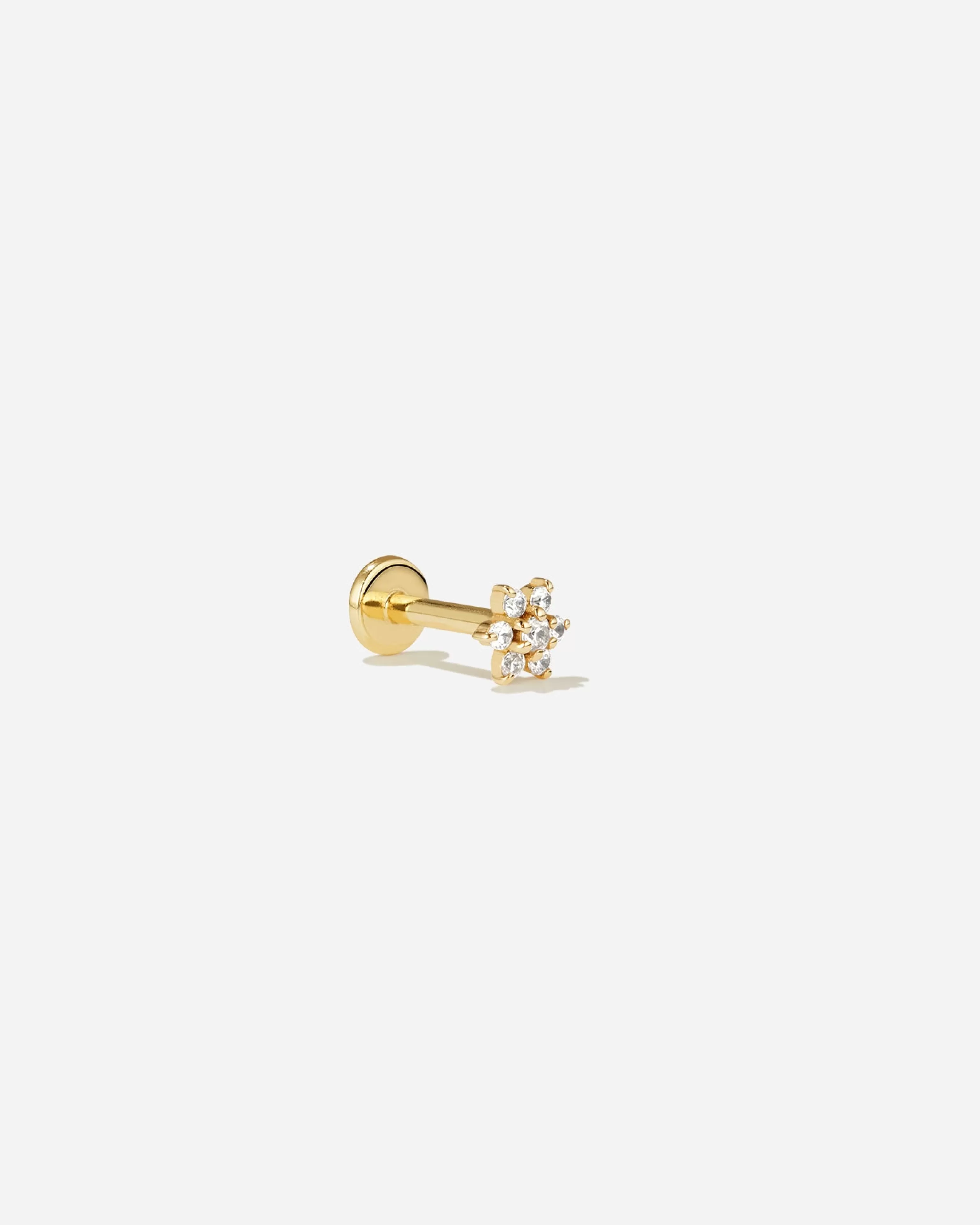 BRUNA The Label Alle Piercings^Etoile Threaded Stud 14k Gelbgold & Laborgezüchtete Diamanten