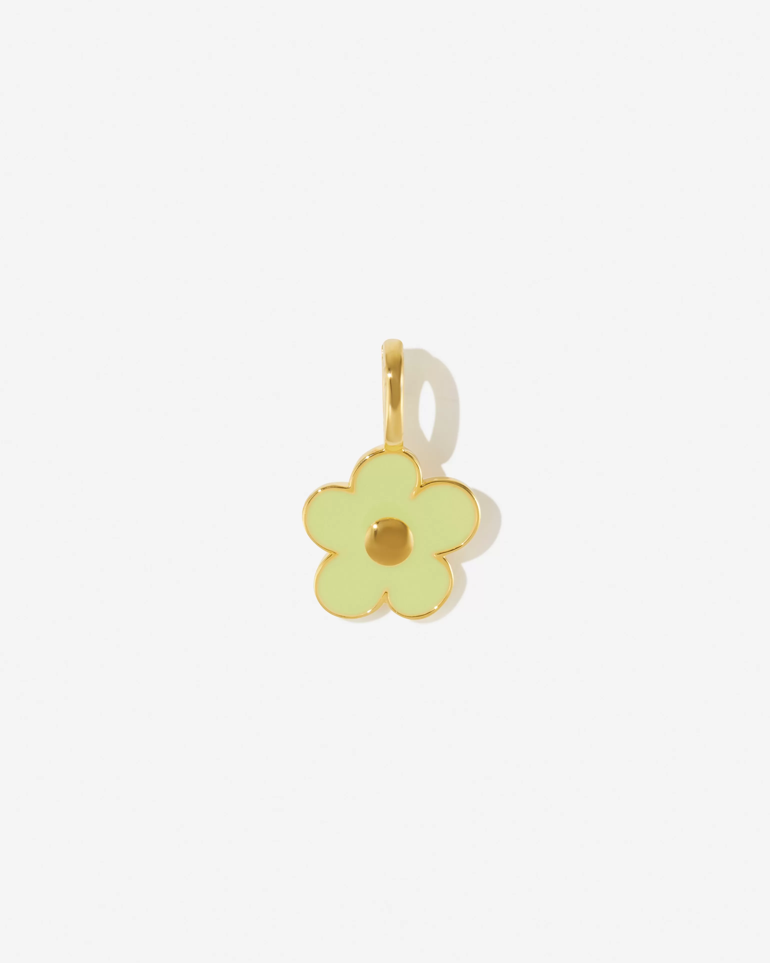 BRUNA The Label Kettenanhänger^Fleur Charm Sage 18k Gold Vermeil & Emaille