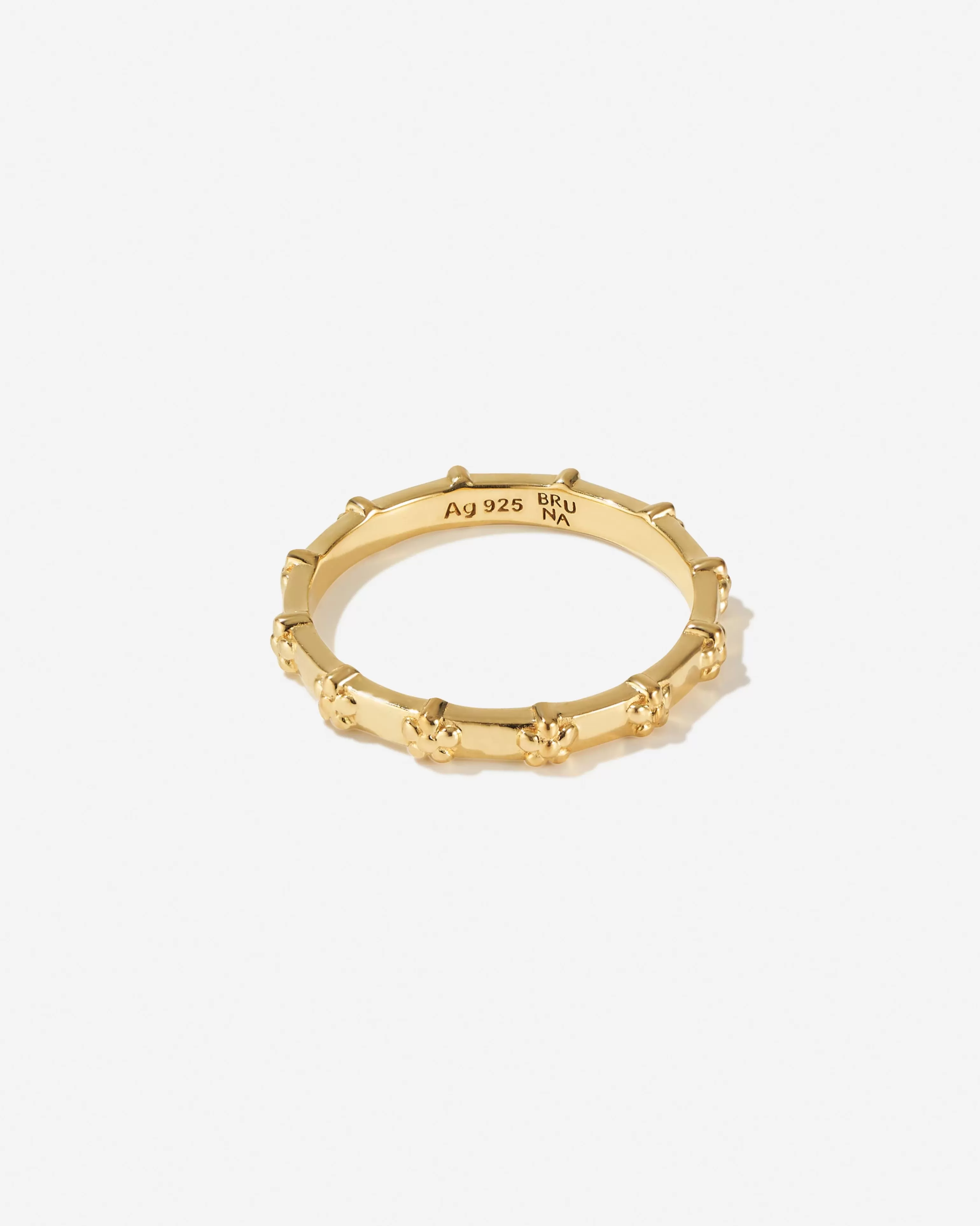 BRUNA The Label Stacking-Ringe | Filigran^Floret Ring 18k Gold Vermeil