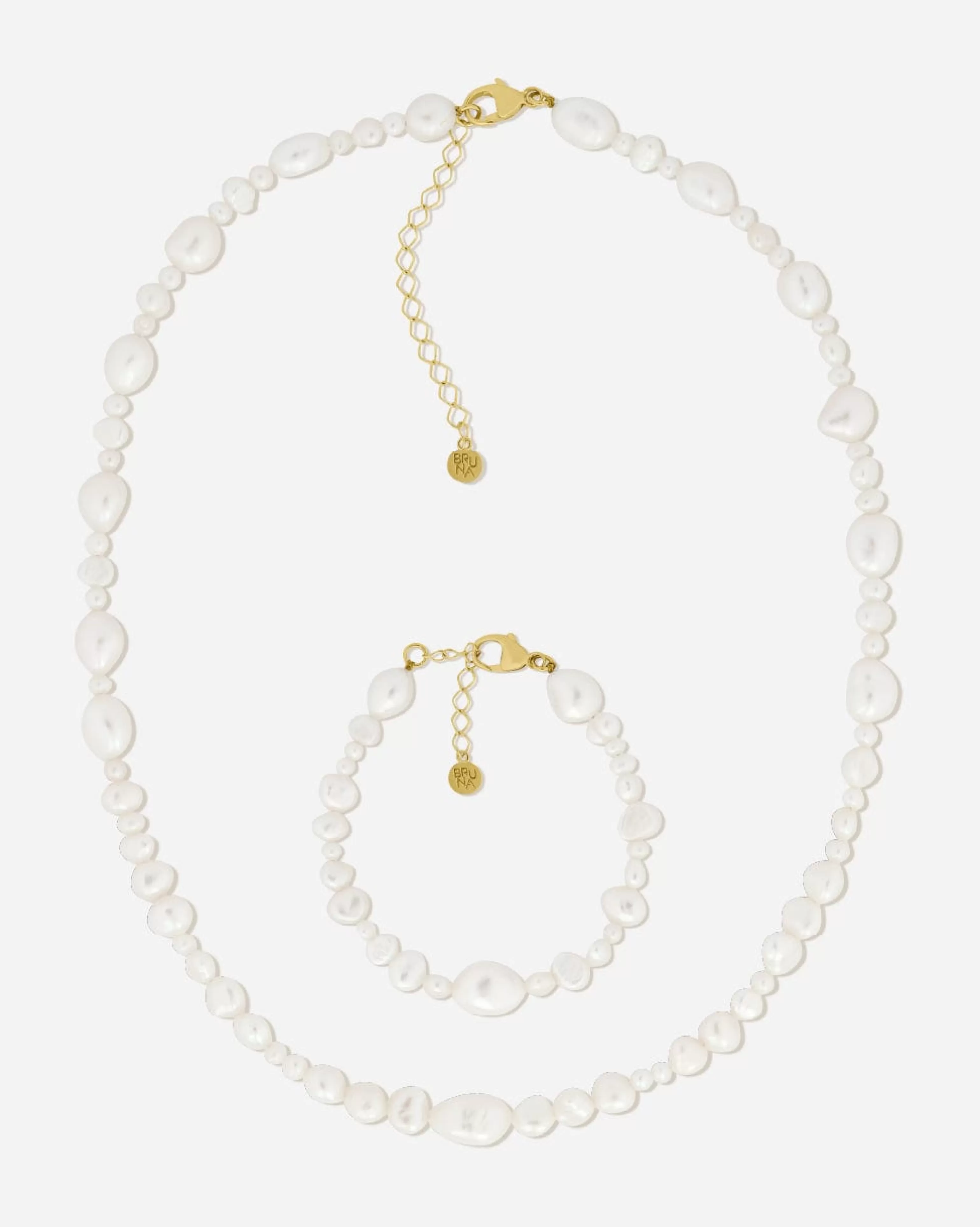 BRUNA The Label Perlenschmuck^La Mer Set 18k Gold Vermeil