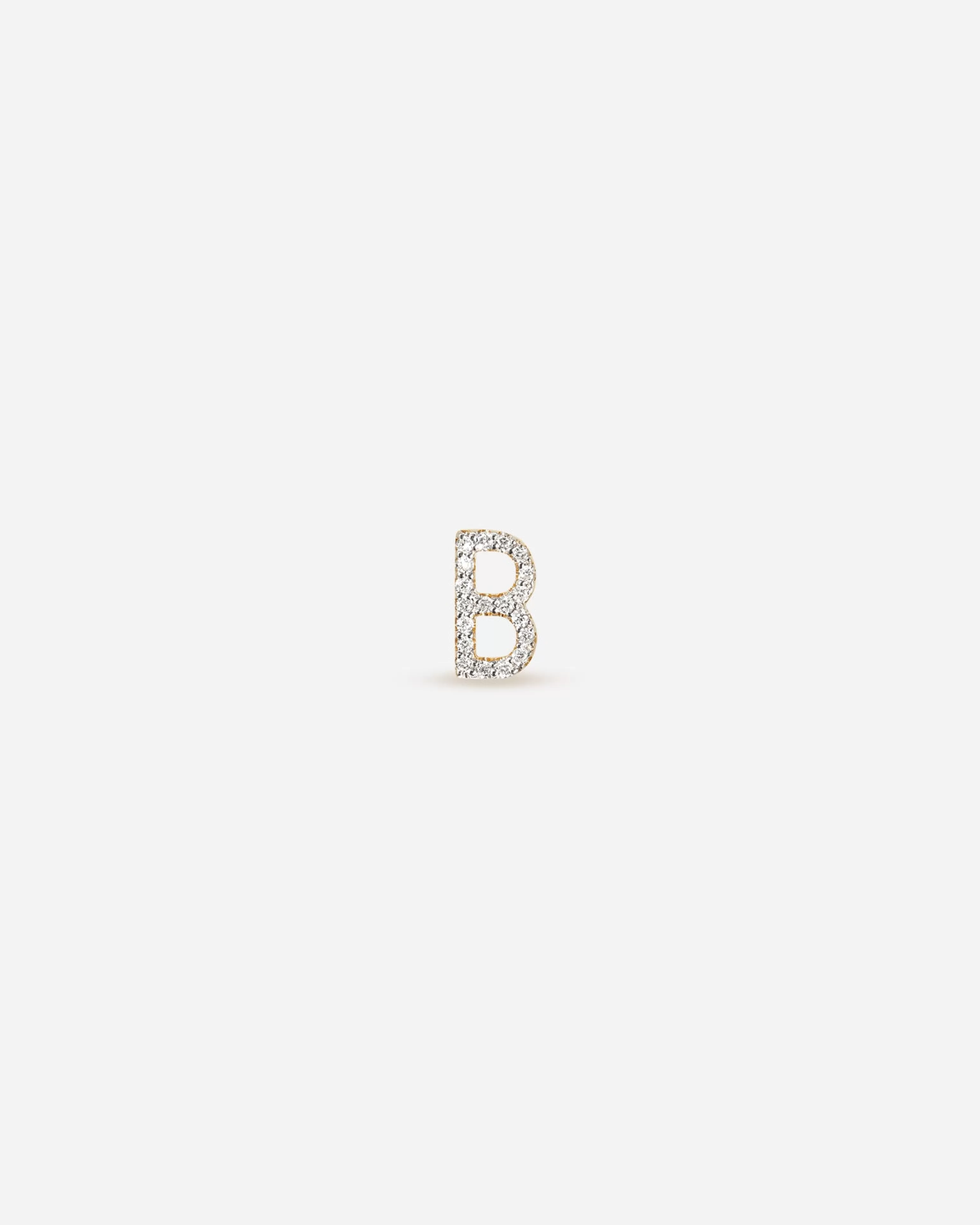 BRUNA The Label Studs^Lab-Grown Diamond Letter Stud 14k Gelbgold & Laborgezüchtete Diamanten