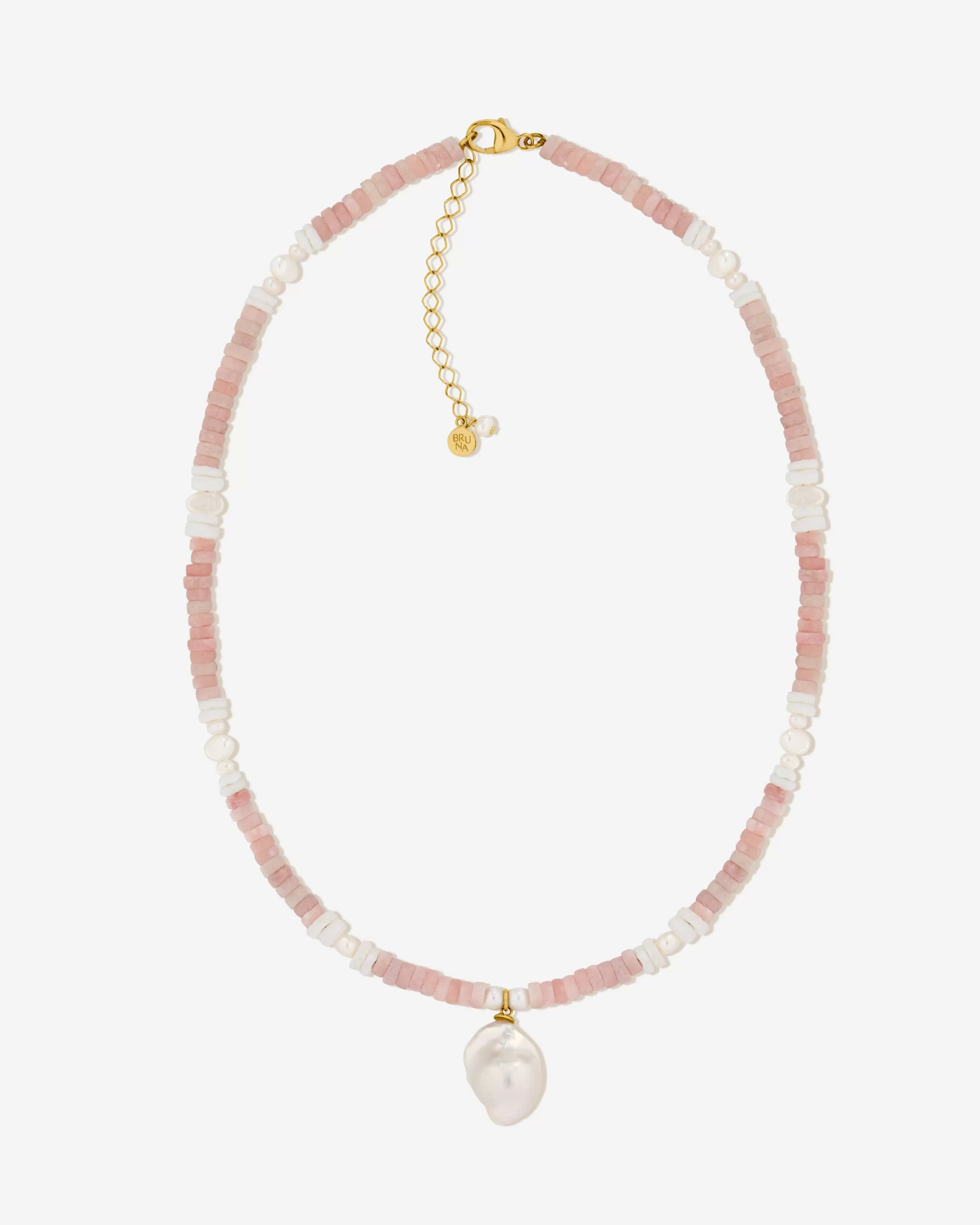 BRUNA The Label Bunt | Perlen^Marbella Necklace 18k Gold Vermeil & Perlen