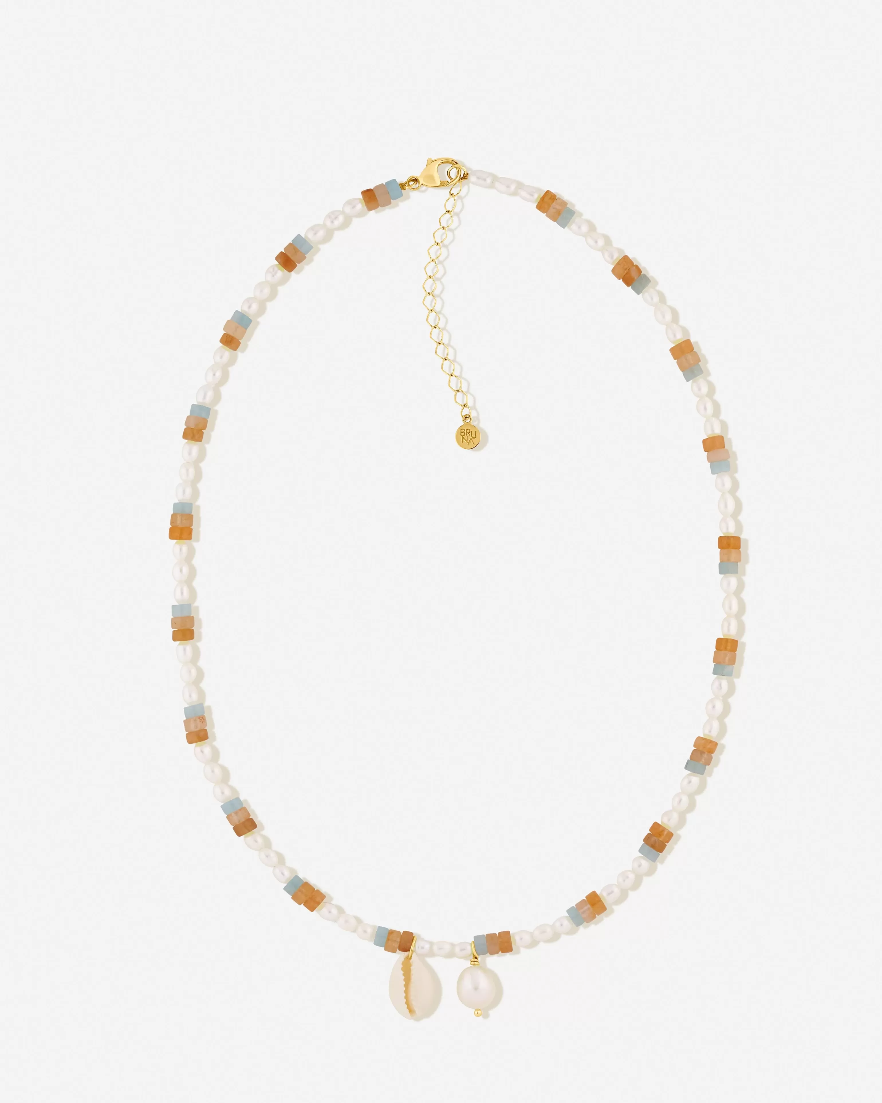 BRUNA The Label Bunt | Perlen^Mare Necklace 18k Gold Vermeil & Perlen