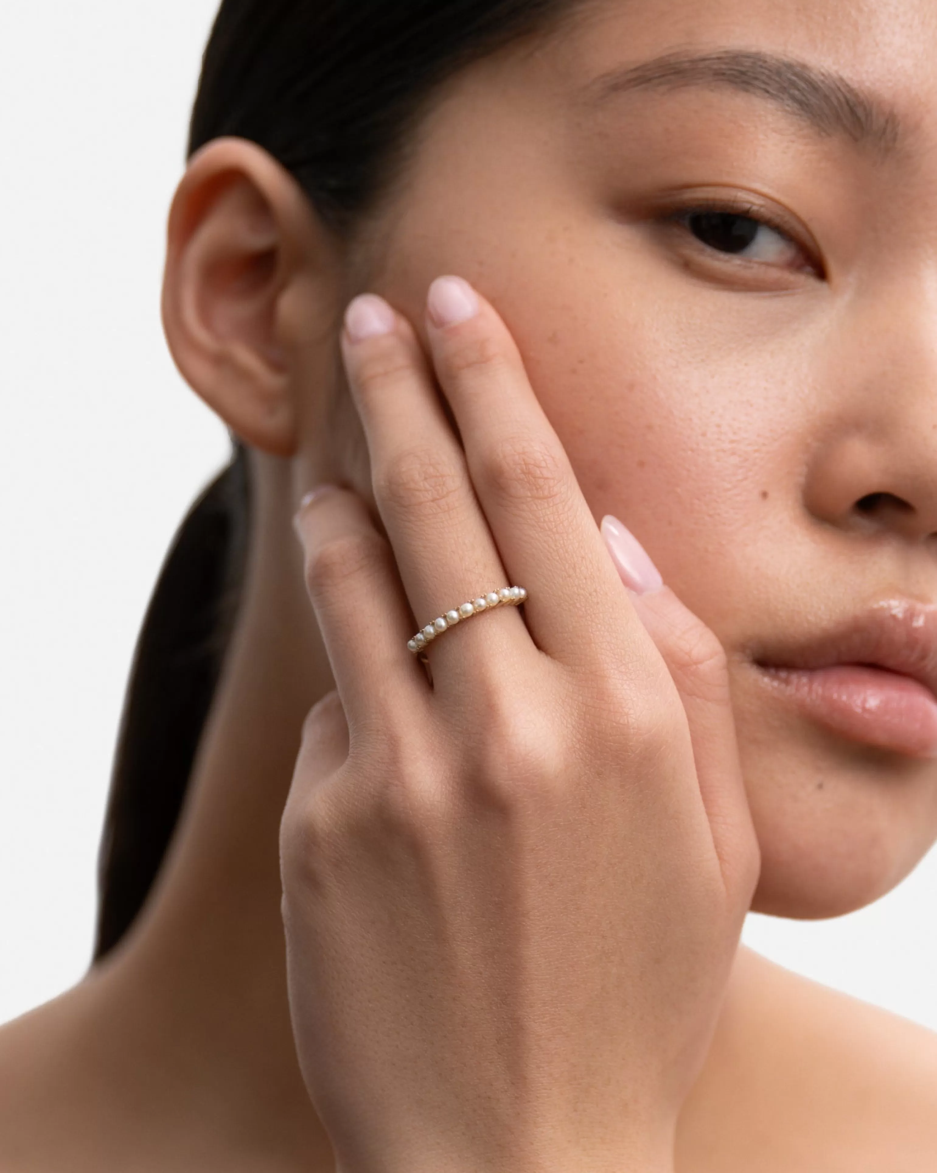 BRUNA The Label Stacking-Ringe | Perlen^Marino Ring 18k Gold Vermeil & Perlen