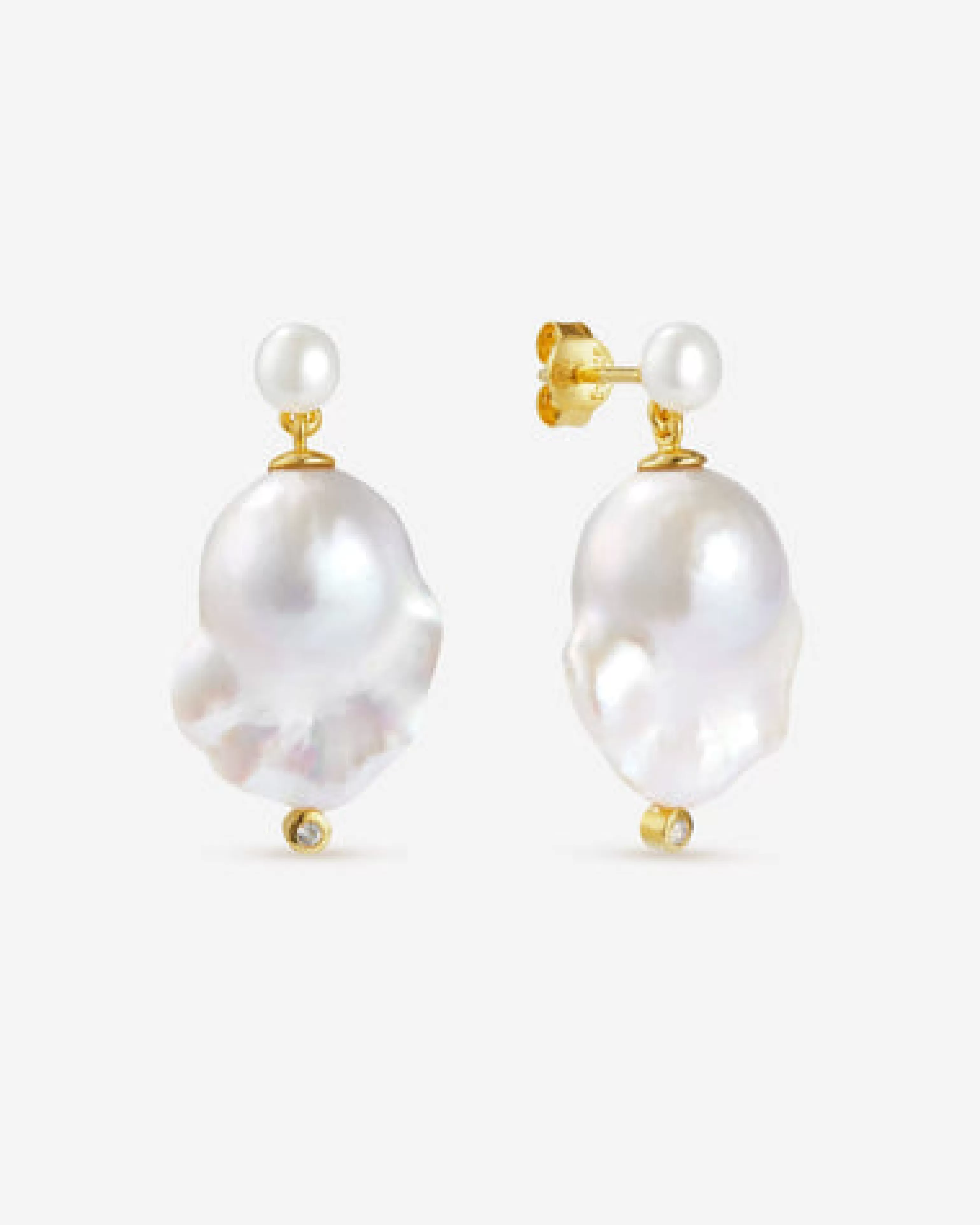 BRUNA The Label Perlen^Pamplona 14k Gold Earrings 14k Gelbgold & Laborgezüchtete Diamanten