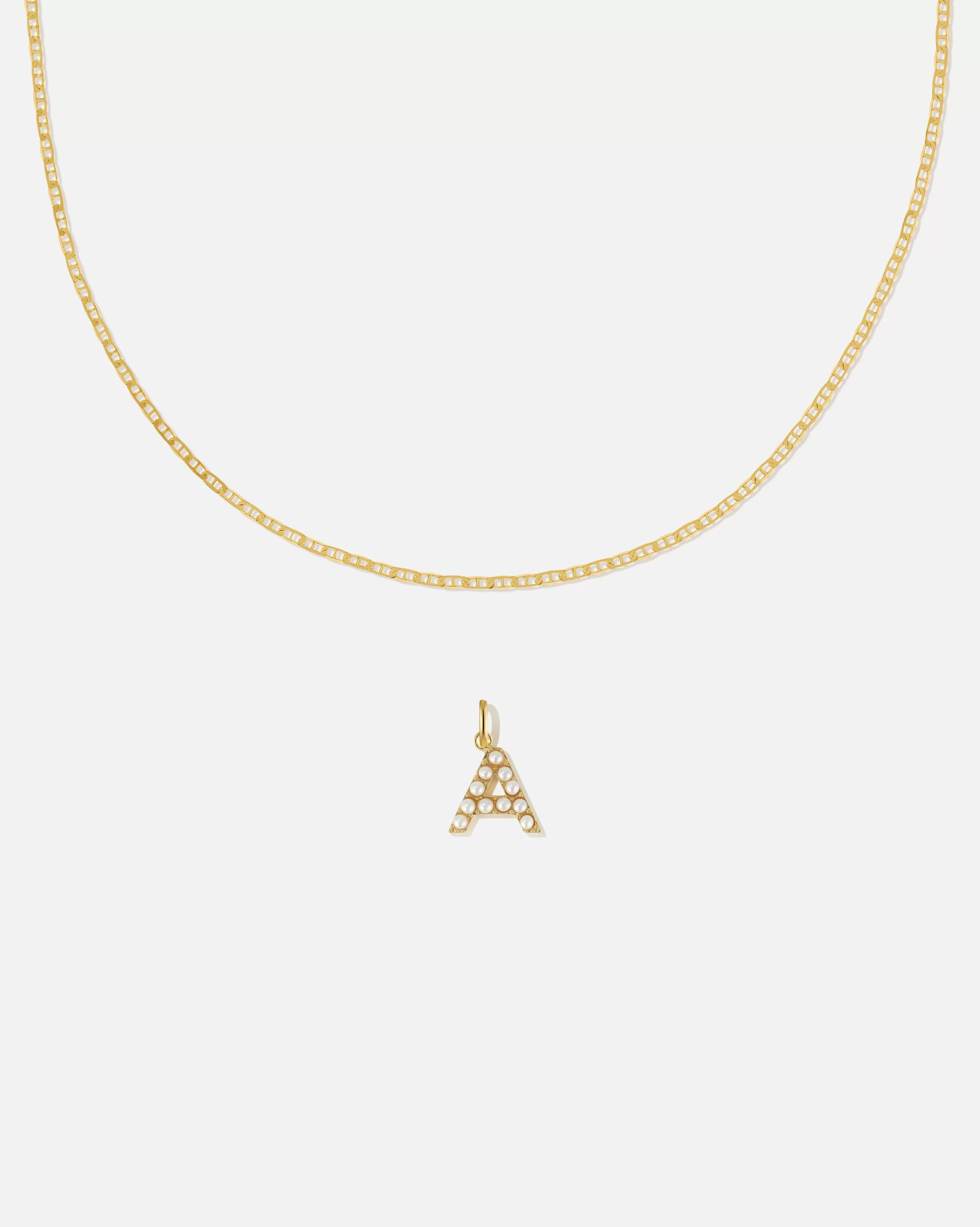 BRUNA The Label Perlenschmuck | Filigraner Schmuck^Pearl Letter Charm Set 18k Gold Vermeil & Perlen