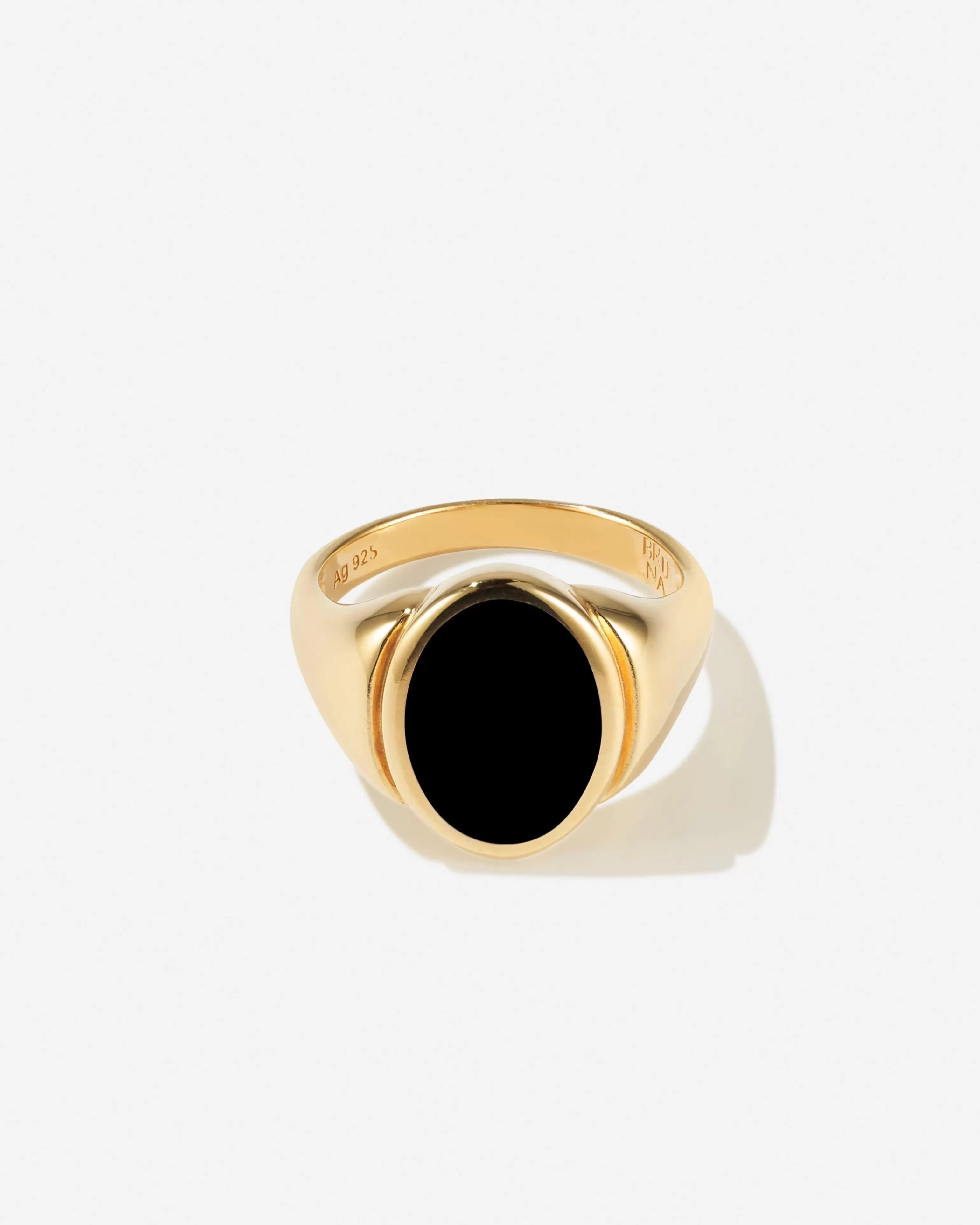 BRUNA The Label Siegel | Edelsteine^Puglia Onyx Ring 18k Gold Vermeil & Edelsteine