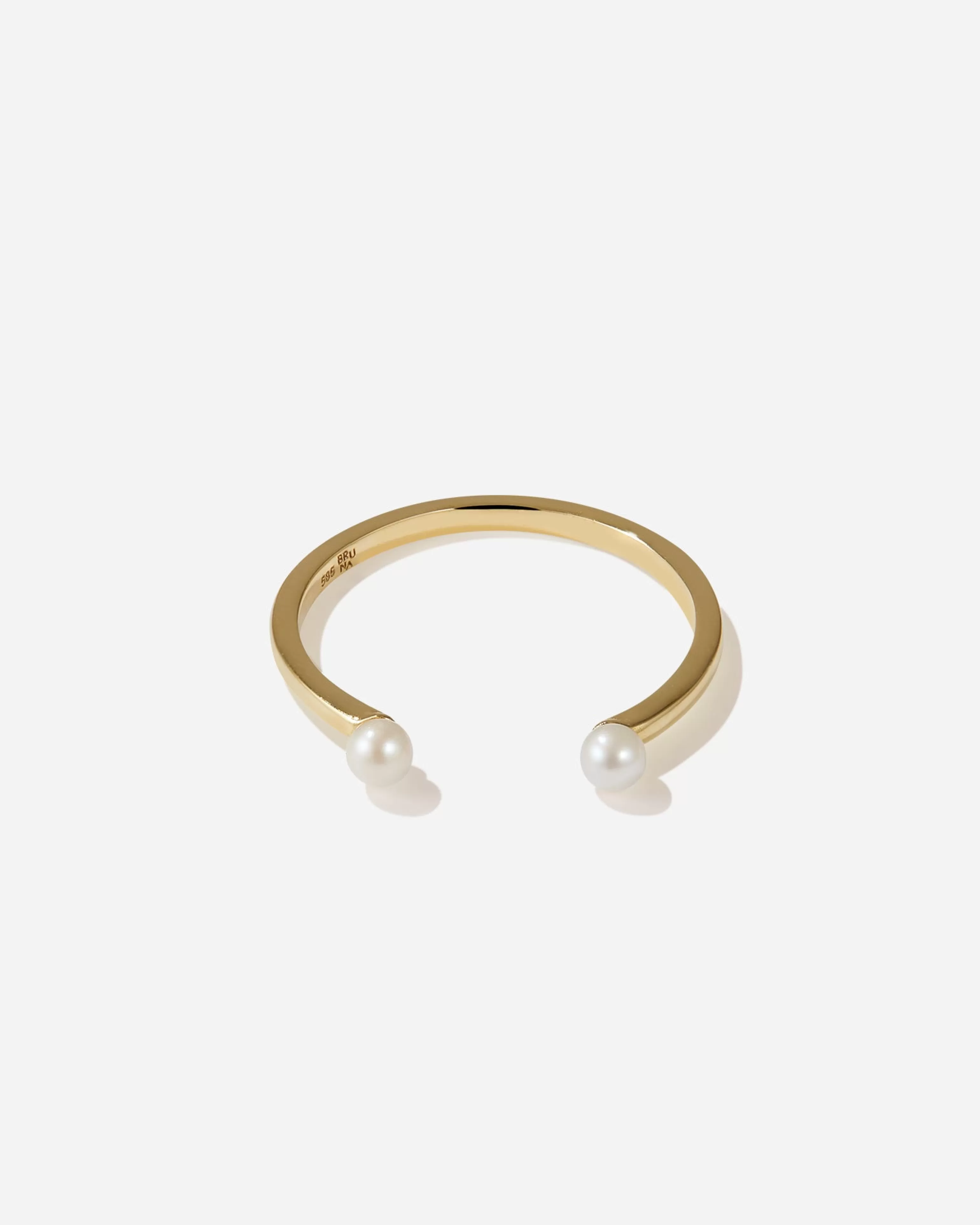 BRUNA The Label Stacking-Ringe | Perlen^Rivoli Ring 14k Gelbgold & Perlen