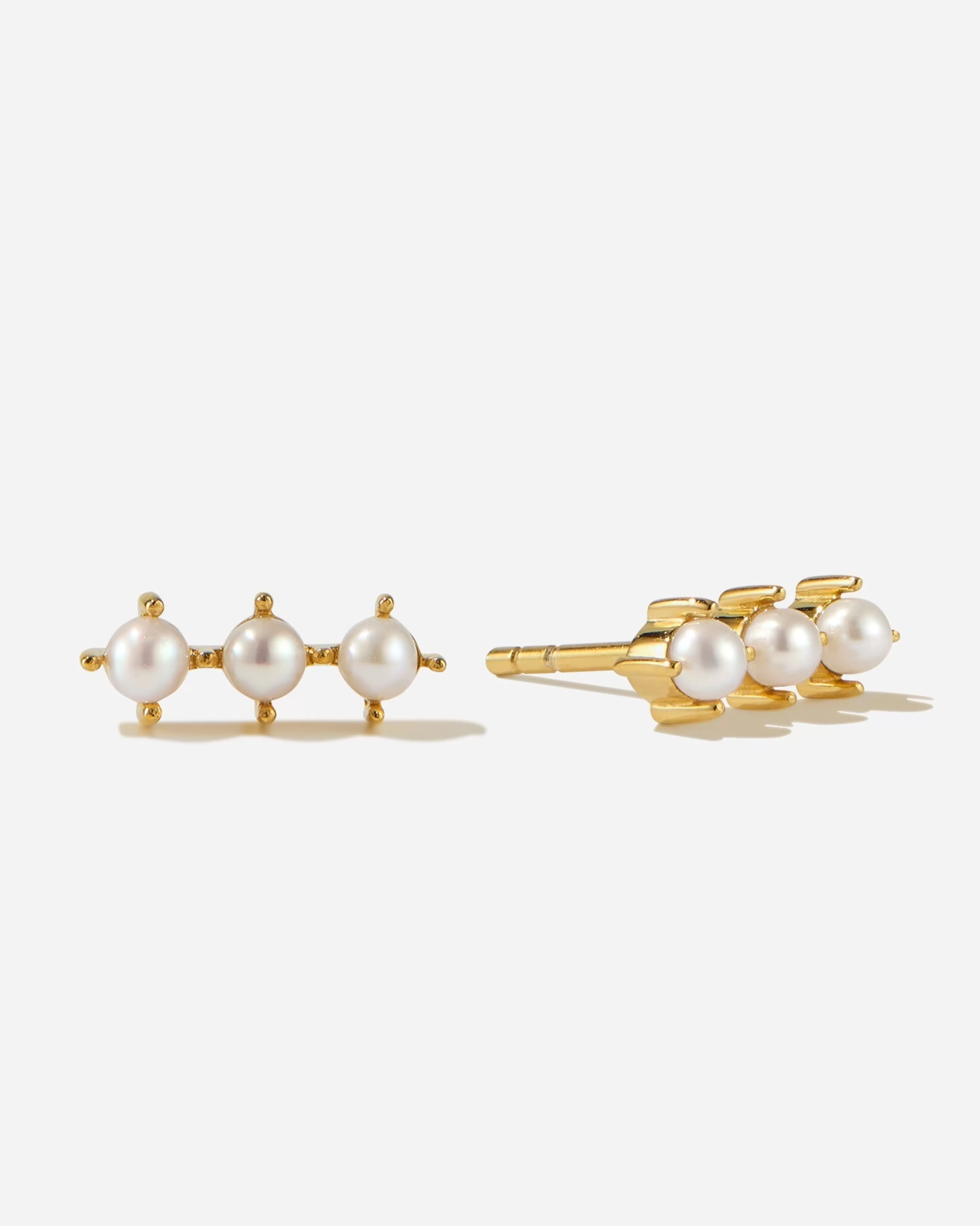 BRUNA The Label Studs | Perlen^Rochelle Earrings 18k Gold Vermeil & Perlen