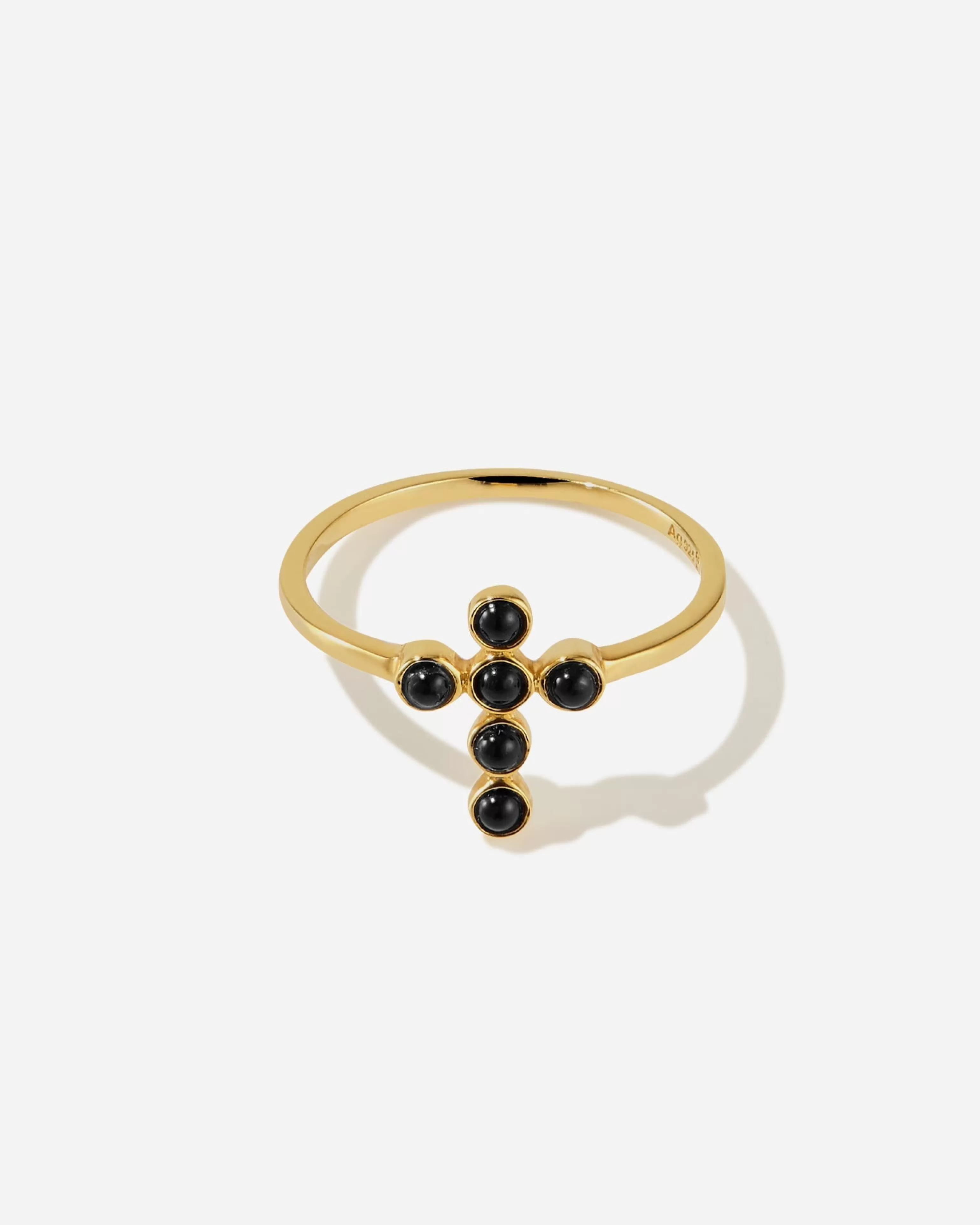 BRUNA The Label Edelsteine | Filigran^Saint-Savin Onyx Ring 18k Gold Vermeil & Edelsteine