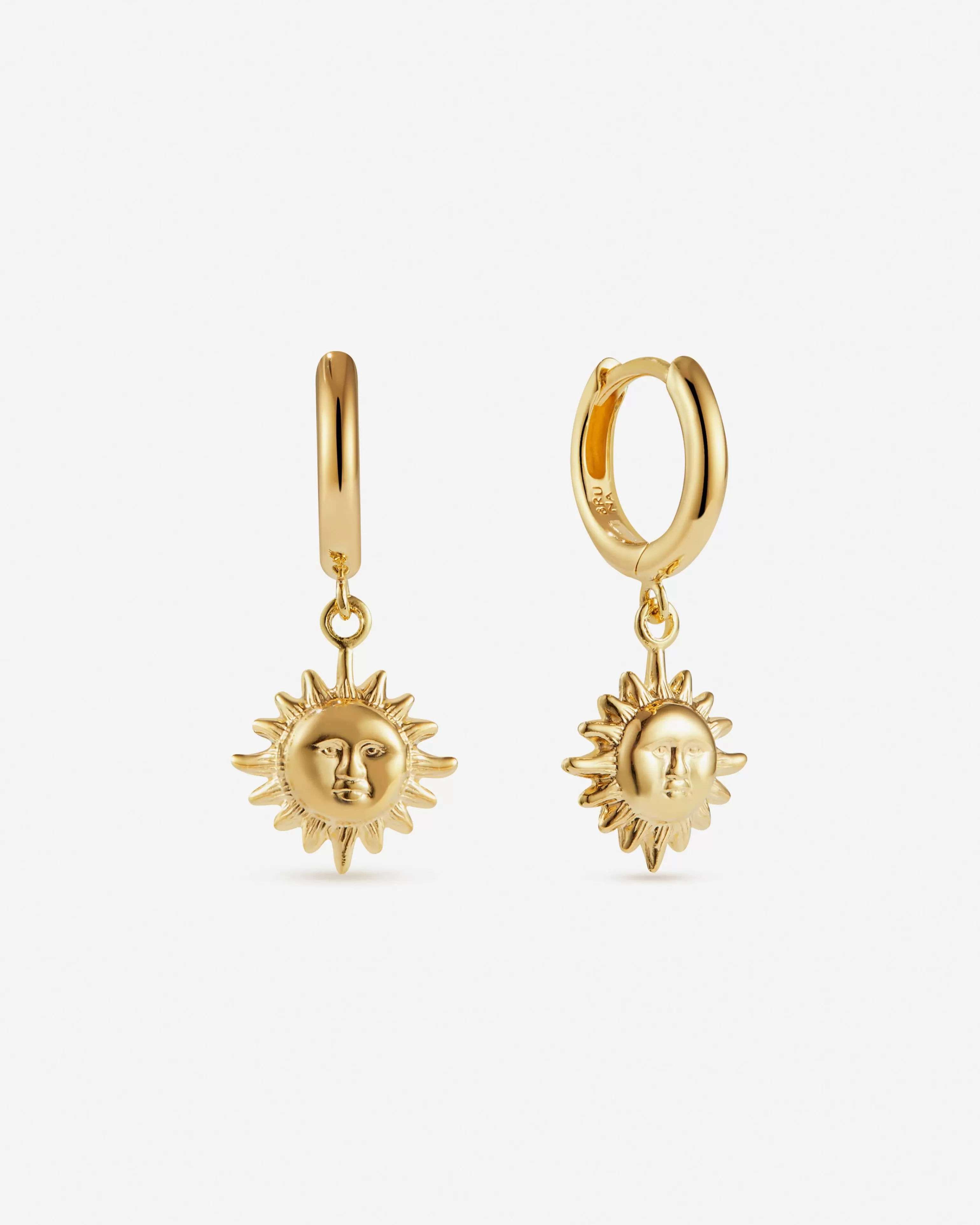 BRUNA The Label Ohrringe Mit Anhänger | Creolen^Solana Hoops 18k Gold Vermeil